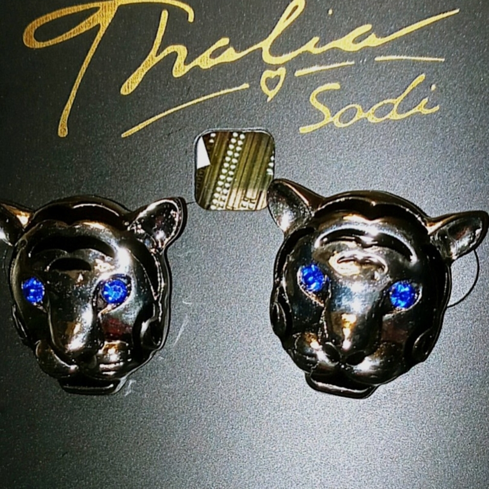 Rhine Stone Animal Head Stud Earrings